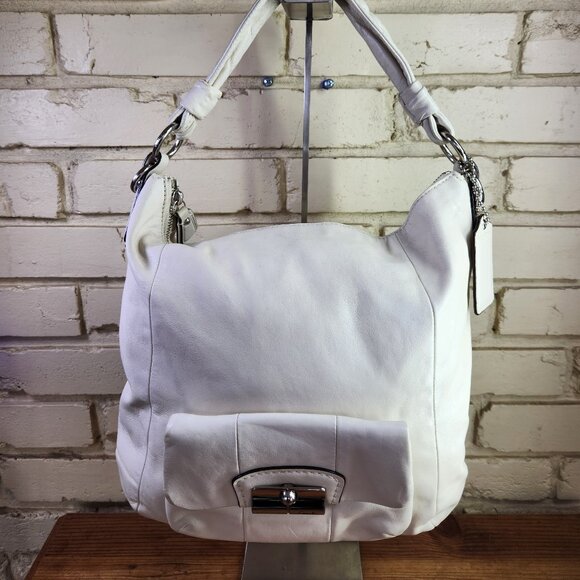 Coach Kristin Ivory Leather Handbag Tote Purse - Picture 2 of 16